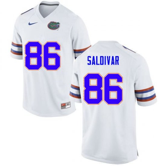 Men's Florida Gators #86 Andres Saldivar NCAA Nike White Authentic Stitched College Football Jersey GMF2762DE